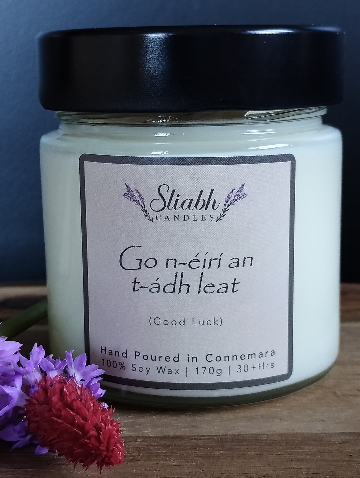 Good Luck | Go n-éirí an t-ádh leat | Handmade Soy Wax Candle