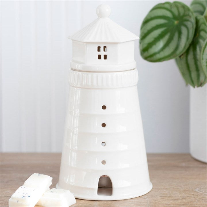 White Lighthouse Ceramic Wax Warmer | Best Seller