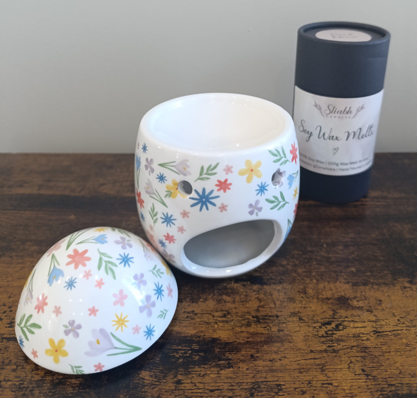 Spring Floral Print Wax Warmer & Oil Burner