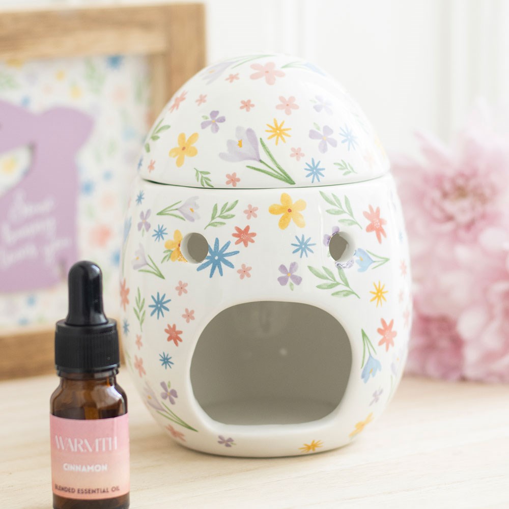 Spring Floral Print Wax Warmer & Oil Burner