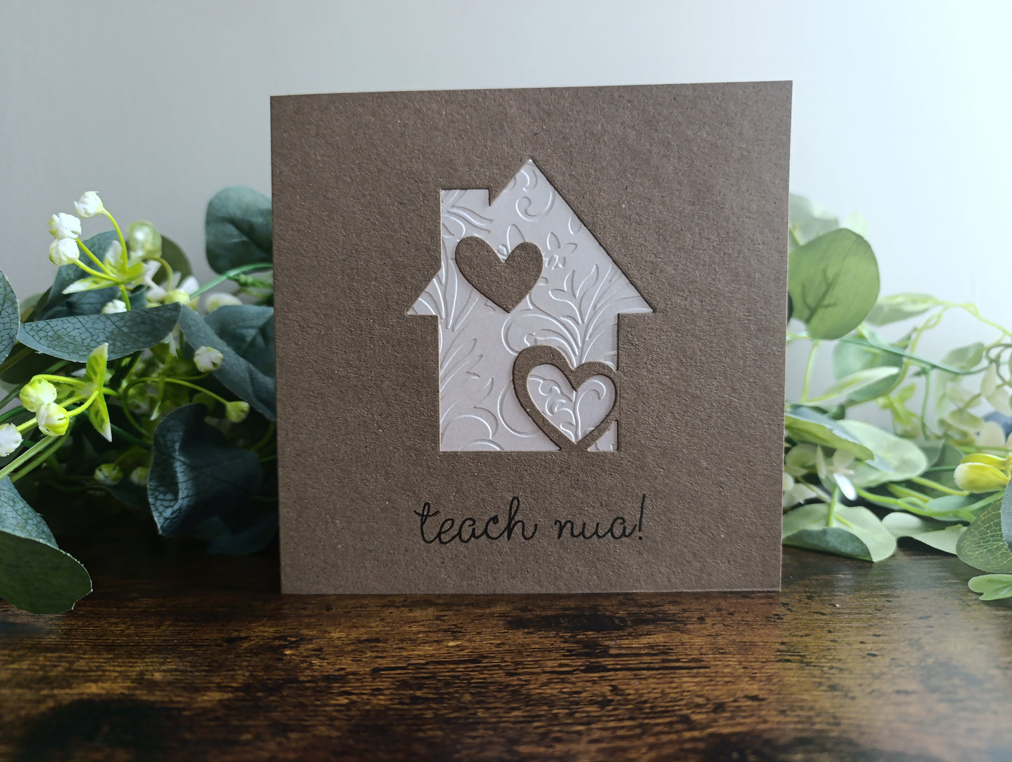 Handmade New Home Card (as Gaeilge) – “Teach Nua”