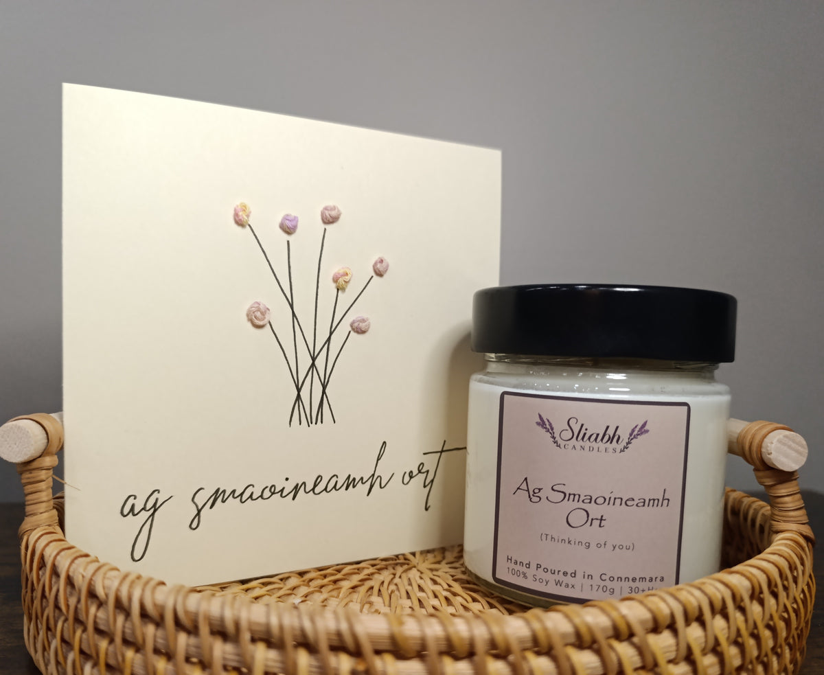 Ag Smaoineamh Ort – Handmade Irish Thinking of You Card