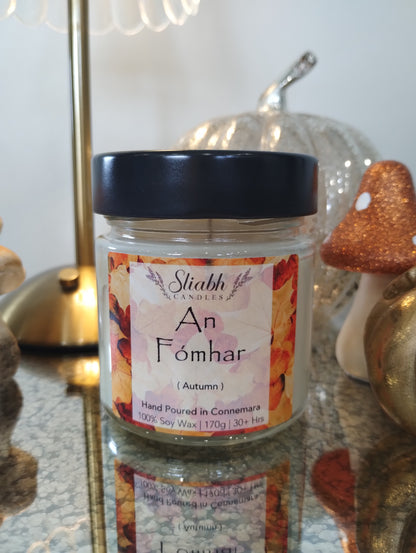 Autumn Soy Wax Candle | An Fómhar | Spiced Orange | Handmade in Ireland