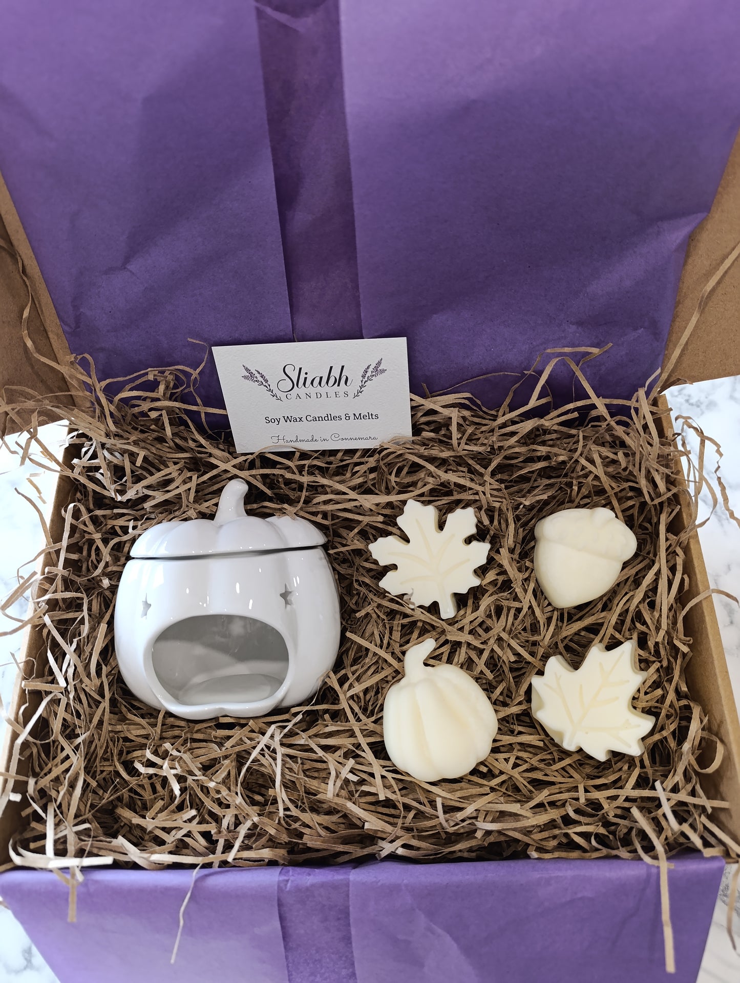 Autumn Burner & Wax Melts Gift Set | Pumpkin Burner & Wax Melts | Spiced Orange