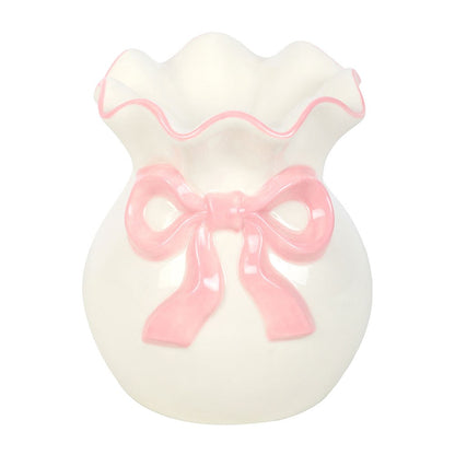 Pink Bow Ceramic Wax Burner