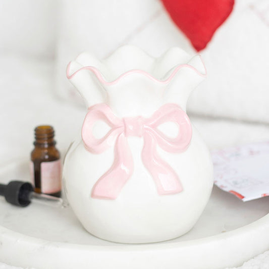 Pink Bow Ceramic Wax Burner