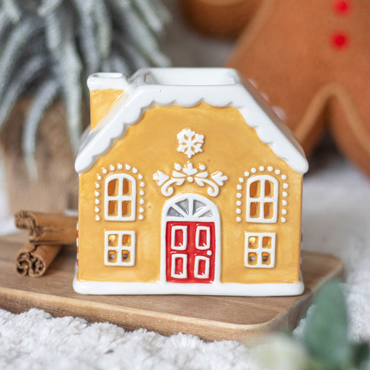 Candy Cane Gingerbread House Oil Burner and Wax Warmer - Christmas Gifts