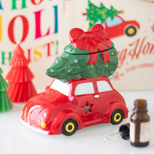 Car with Christmas Tree Oil / Wax Burner - Christmas Gifts