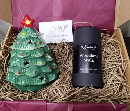 Christmas Tree Wax Burner Gift Set
