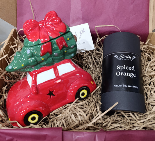 Christmas Vintage Car Wax Burner Gift Set