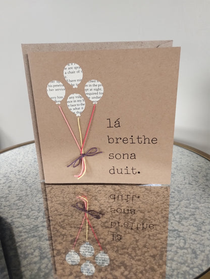 Breithlá Sona Duit | Irish Birthday card | Handmade