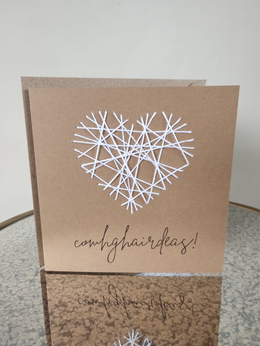 Comhghairdeas | Irish Congratulations Heart card | Handmade