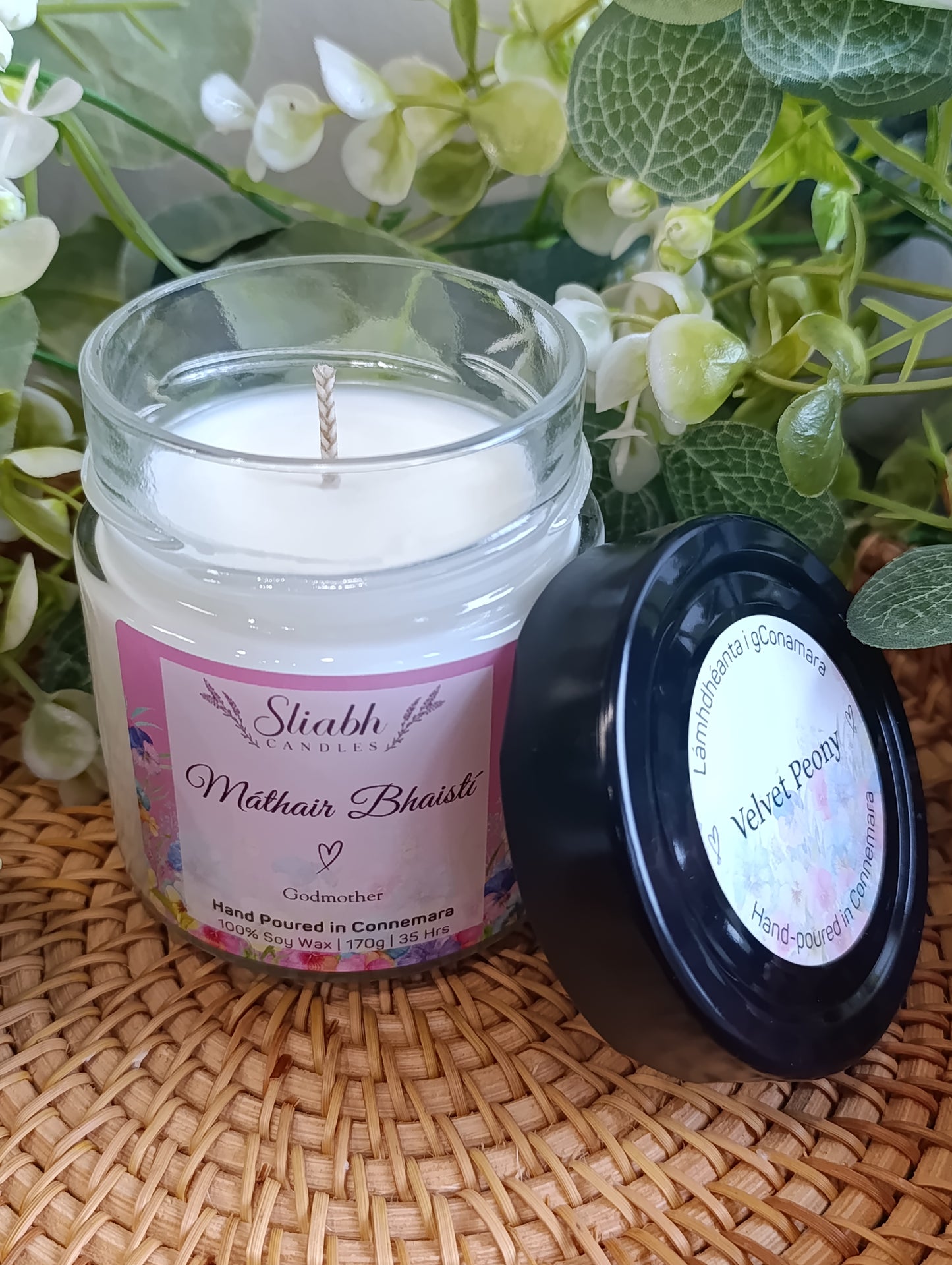 Máthair Bhaistí Irish Candle & Godmother Proposal Gift Set – Handmade in Connemara