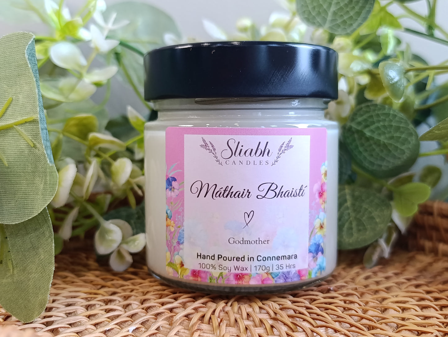 Máthair Bhaistí Irish Candle & Godmother Proposal Gift Set – Handmade in Connemara