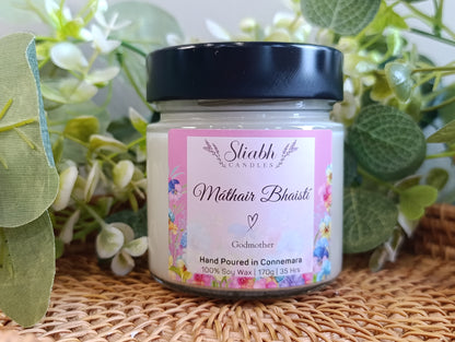 Máthair Bhaistí Irish Candle & Godmother Proposal Gift Set – Handmade in Connemara