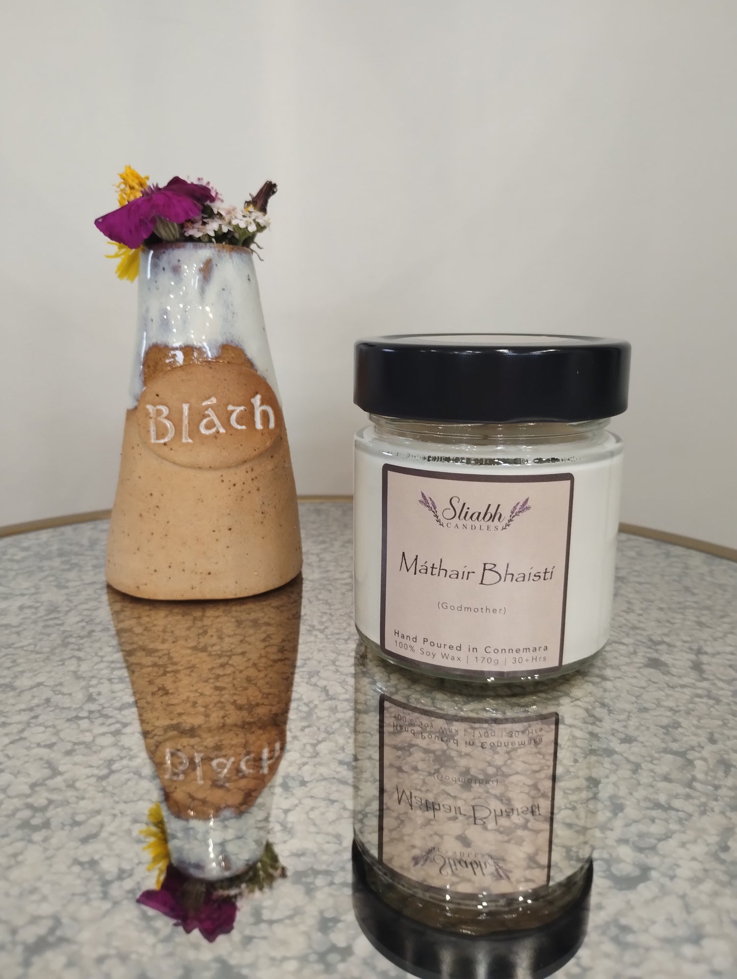 Godmother Birthday Candle & Card Set | Breithlá | Birthday gift Godmother | Handmade in Connemara