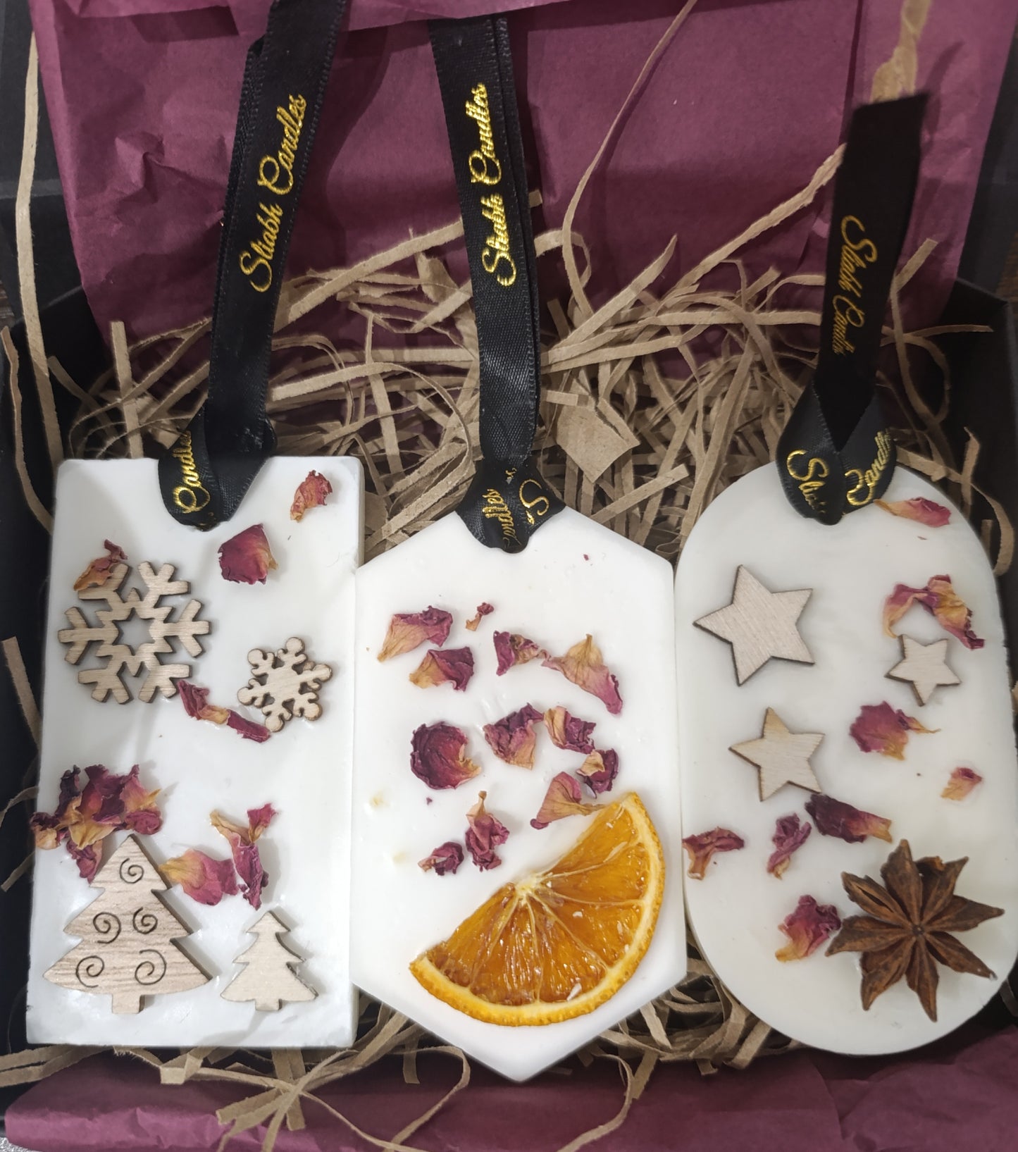 Spiced Orange Soy Wax Melts Hanging Christmas Ornaments