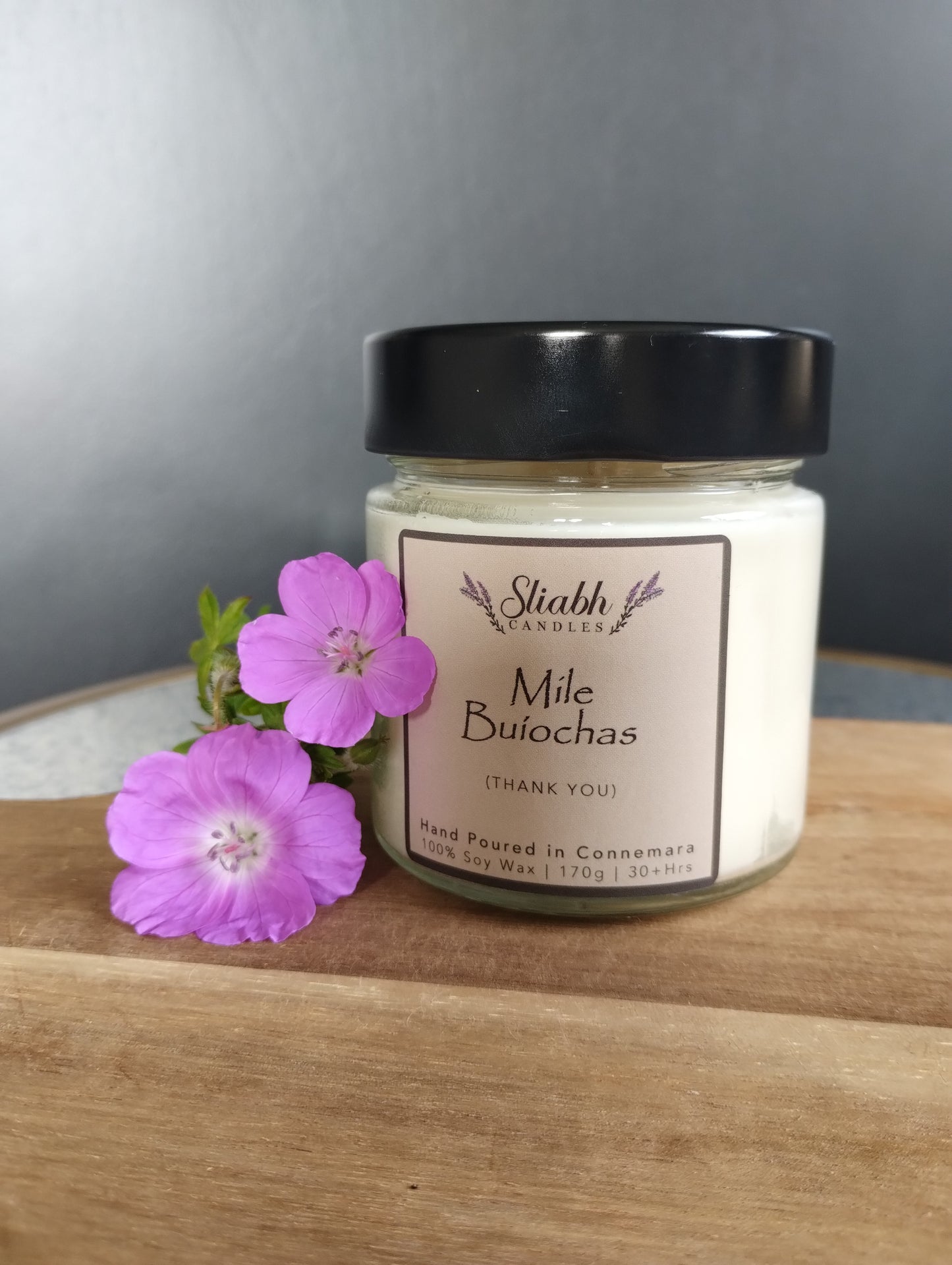 Thank you Gift | Míle Buíochas | Handmade Soy Wax Candle