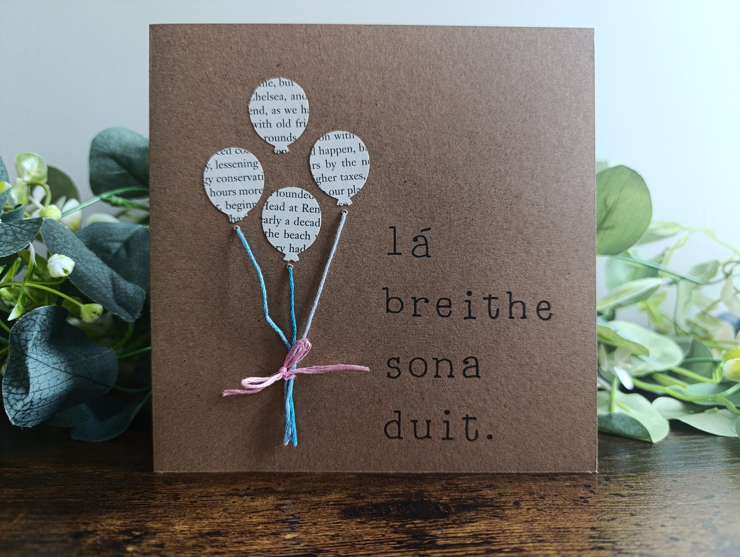 Irish Birthday Candle & Card Gift Set – Handmade in Connemara