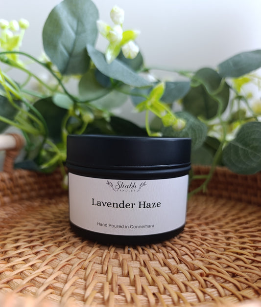 Lavender Haze Travel Tin Candle – Handmade Soy Wax Candle