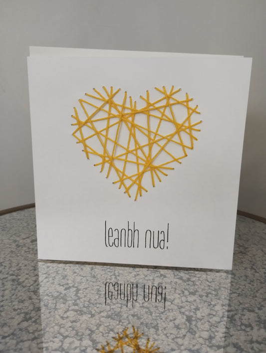 Leanbh Nua | Irish New Baby card | Handmade