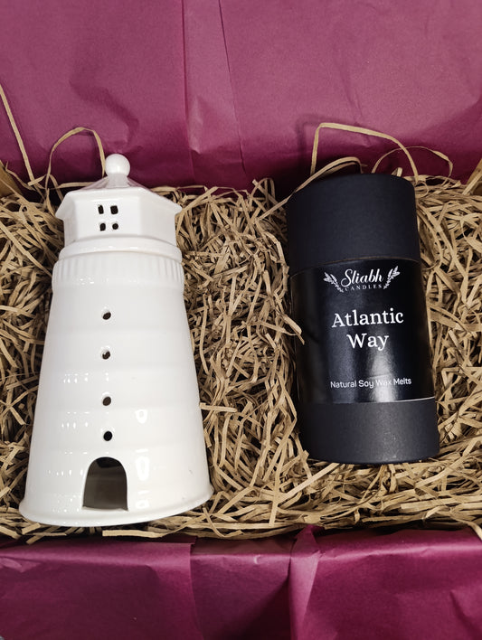 Atlantic Way Wax Burner Gift Box | Lighthouse Wax Warmer | Soy Wax Melts