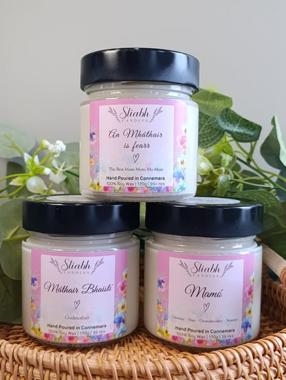 Mamó / Gran Soy Wax Candle – Handmade Irish Gift for Grandmother, Nan or Nanny