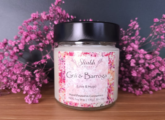 Grá & Barróga |  Love & Hugs Soy Wax Candle | Mothers Day Gift