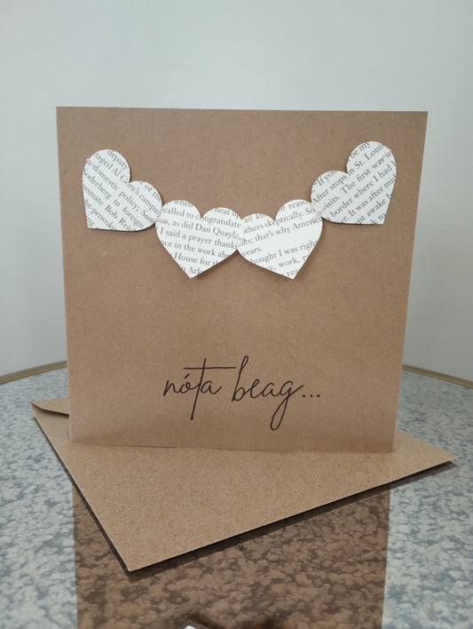 Nóta Beag | Irish Just to say card | Handmade