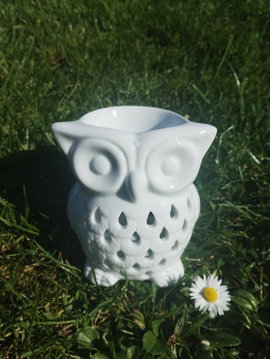 Owl Wax Warmer | White Ceramic | Oil & Wax Warmer