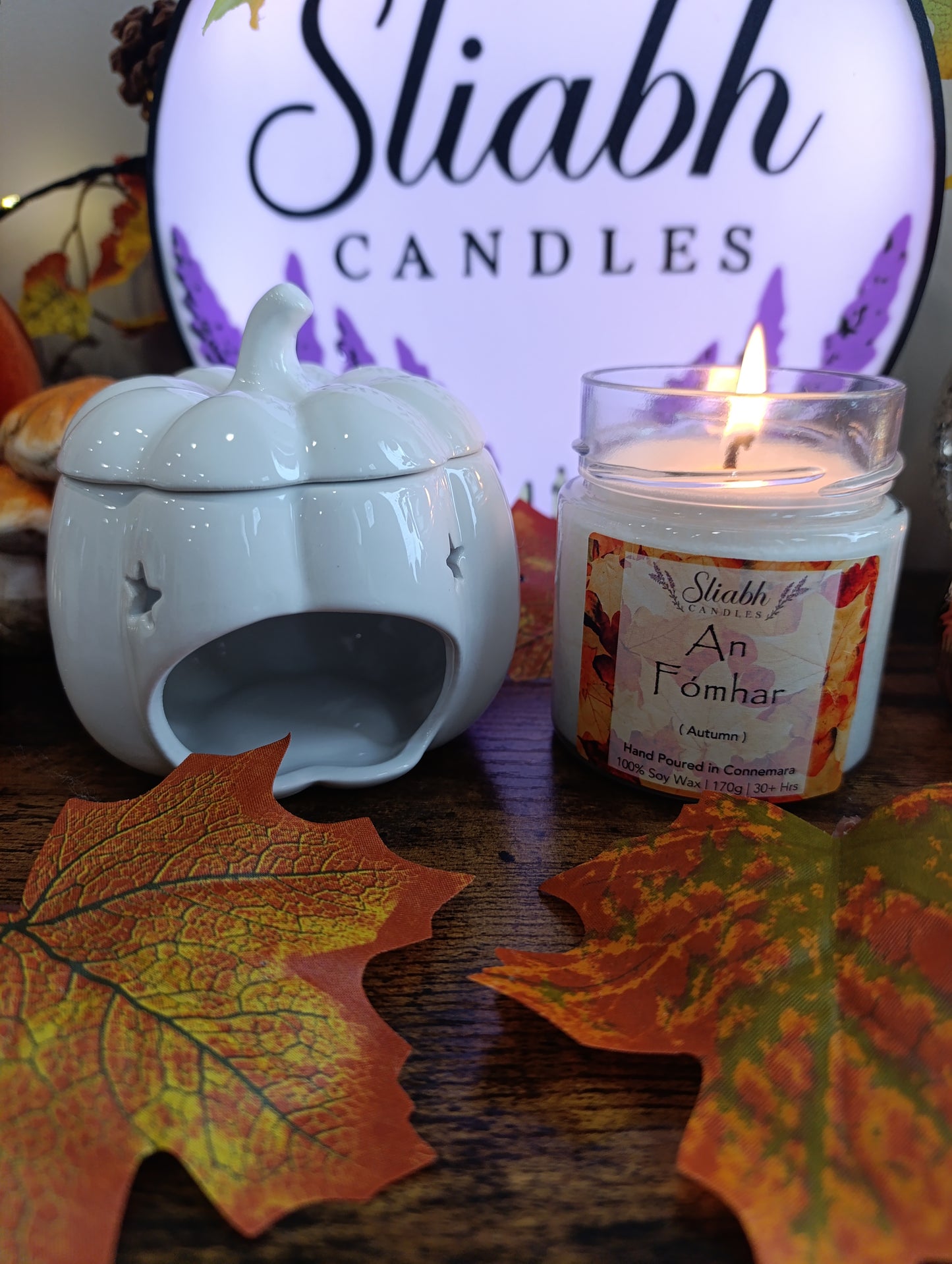 Autumn Burner & Wax Melts Gift Set | Pumpkin Burner & Wax Melts | Spiced Orange