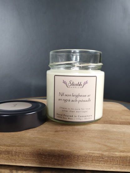 Wedding Candle & Card Set | Just Married | Wedding gift | Pósta | Handmade in Connemara