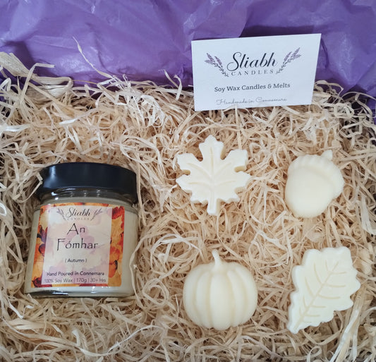 Autumn Spiced Orange Gift Box | Soy Wax Candles & Wax Melts | An Fómhar