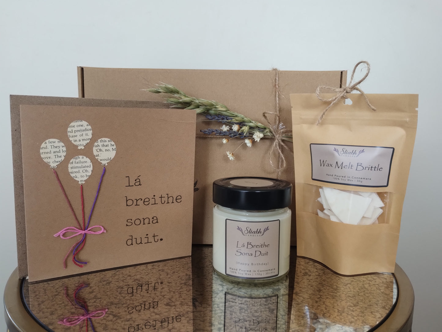 Birthday Gift Box | Breithlá | Sliabh Candles | Handmade in Connemara