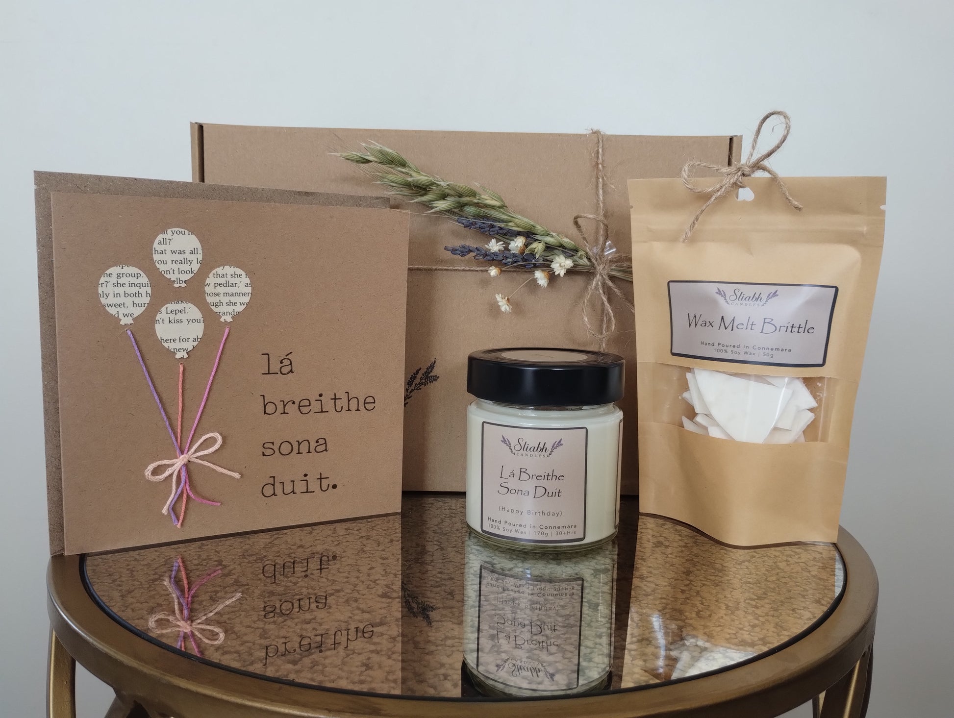 Birthday Gift Box | Breithlá | Sliabh Candles | Handmade in Connemara