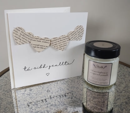 Engagement Candle & Card Set | Geallta | Engagement gift & present | Handmade in Connemara