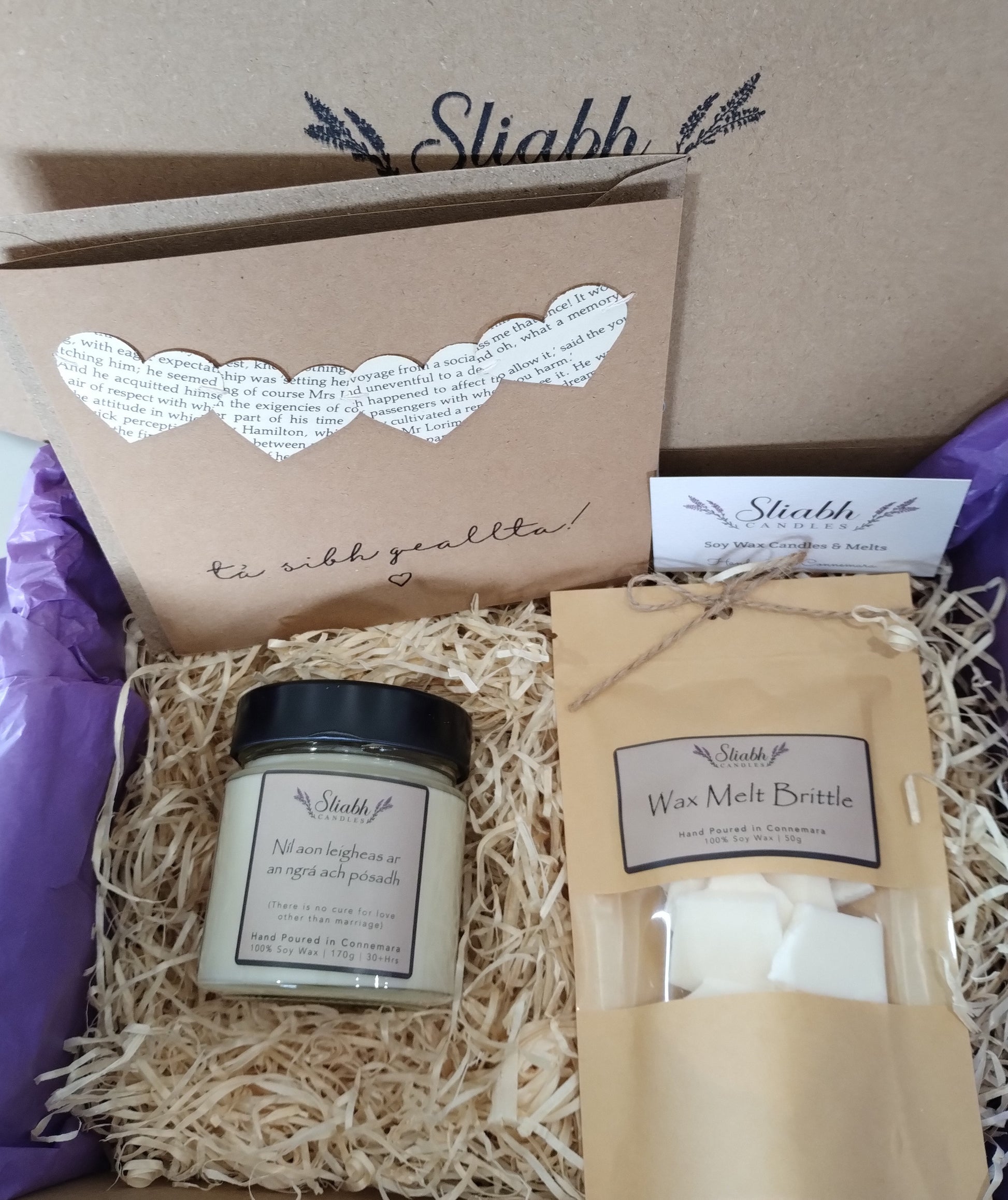 Engaged Gift Box | Engagement Present | Sliabh Candles | Handmade in Connemara