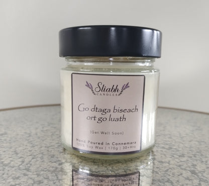Get Well Soon | Go dtaga biseach ort go luath | Handmade Soy Wax Candle