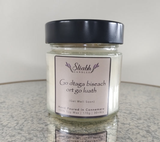 Get Well Soon | Go dtaga biseach ort go luath | Handmade Soy Wax Candle