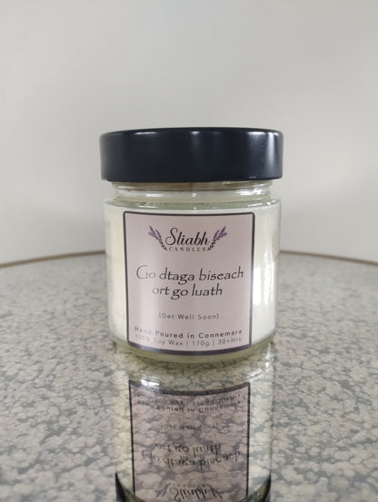 Get Well Soon | Go dtaga biseach ort go luath | Handmade Soy Wax Candle