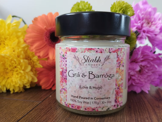 Sliabh Candles Grá & Barróga Love and Hugs Soy Wax Candle