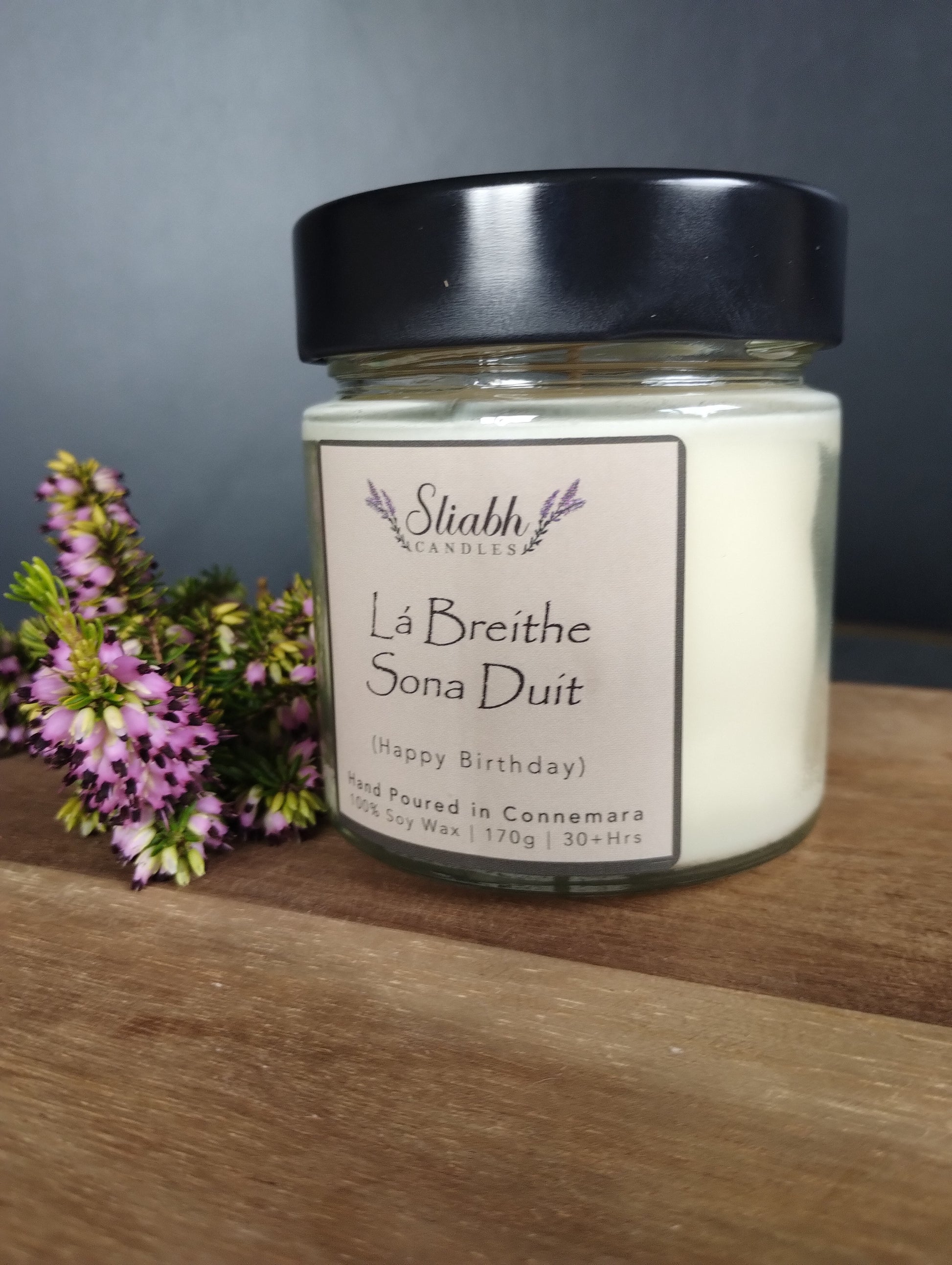 Birthday Candle & Card Set | Breithlá | Birthday gift | Handmade in Connemara | Sliabh Candles