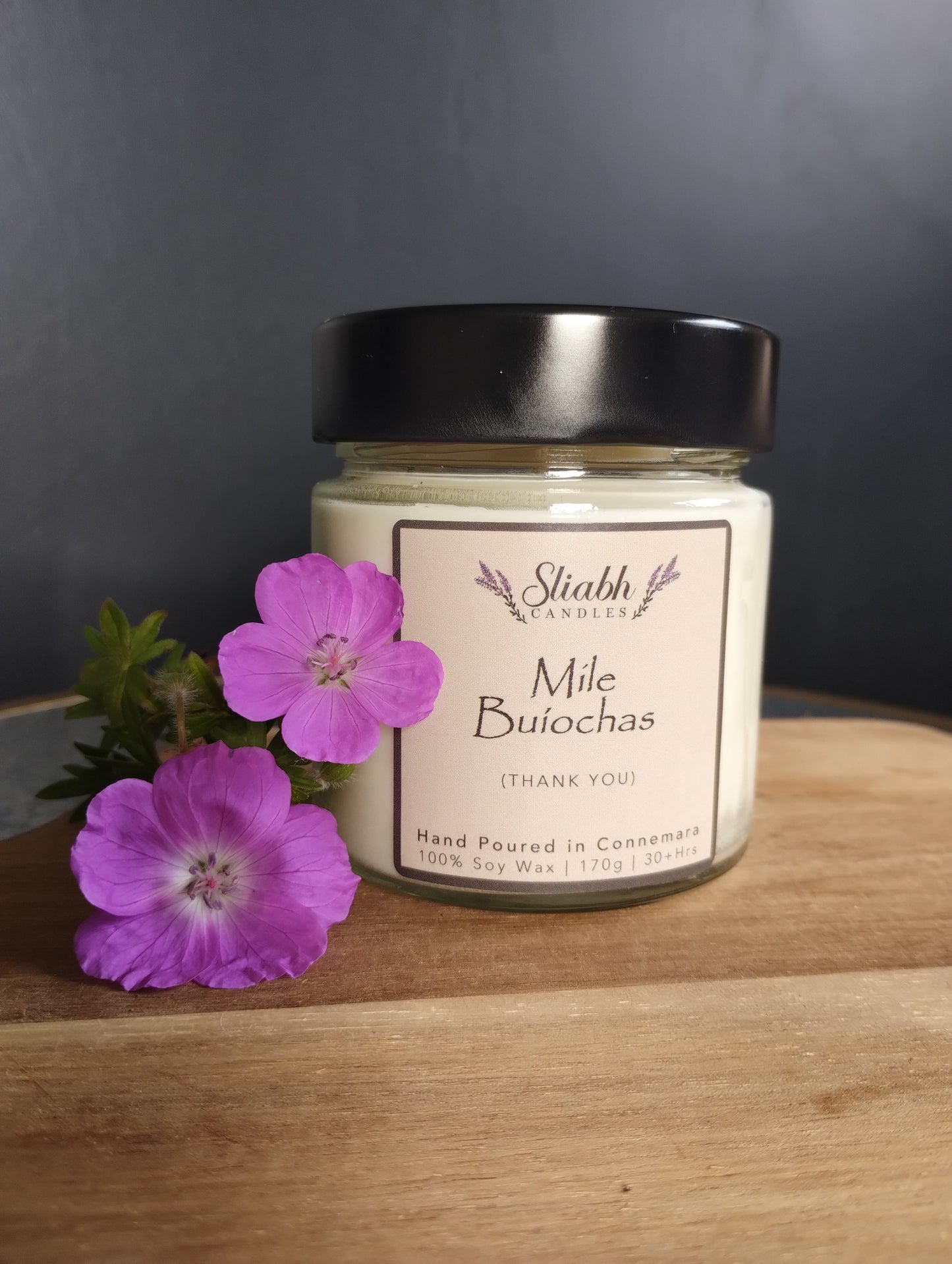 Thank you Gift | Míle Buíochas | Handmade Soy Wax Candle