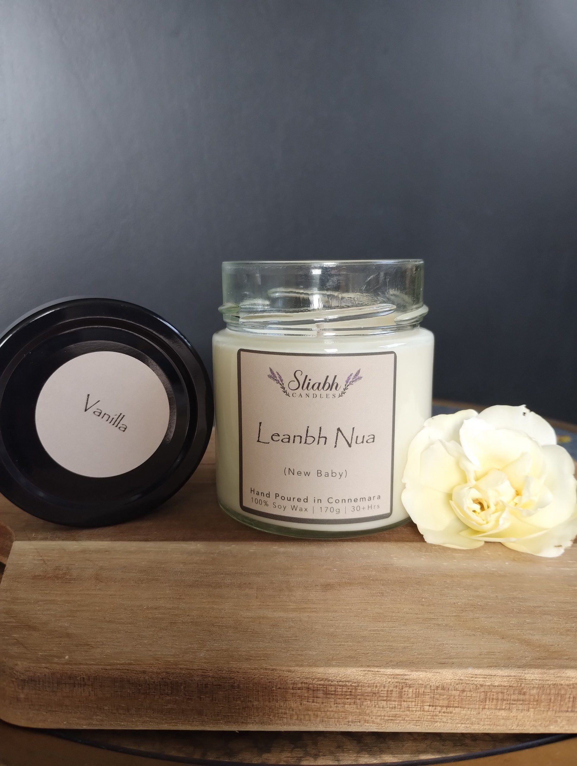 New Baby Candle & Card Set | Leanbh Nua | New Baby gift | Handmade in Connemara 