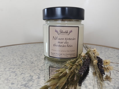 There's no place like home | Níl aon tinteán mar do thinteán féin | Irish Soy Wax Candle