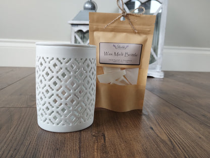 Sliabh Candles White Lattice Oil & Wax Ceramic Burner