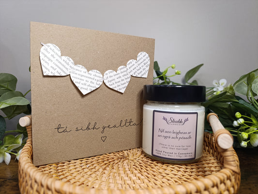 Engagement Candle & Card Gift Set | Geallta