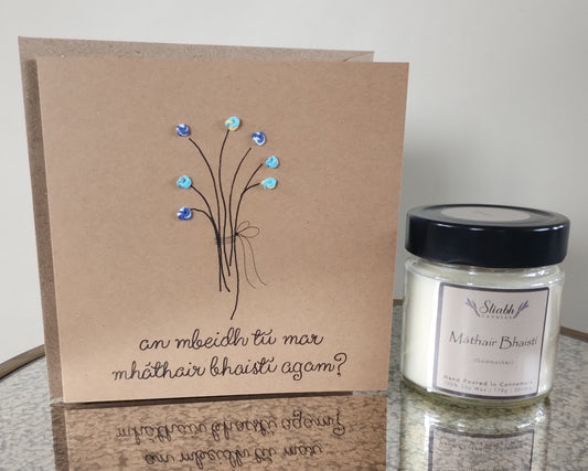 Will you be my Godmother? Candle & Card Gift  Set | Máthair Bhaistí