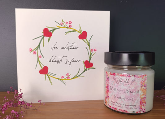 Godmother Candle & Card Set | Máthair Bhaistí | Mother's Day Gift Set
