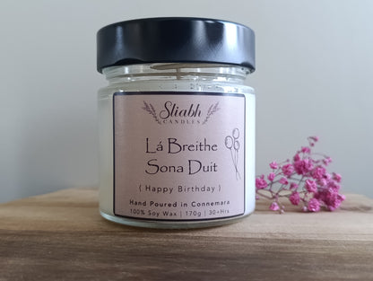Birthday Box | Breithlá | Sliabh Candles | Handmade in Connemara